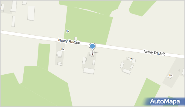 Nowy Radzic, Nowy Radzic, 8, mapa Nowy Radzic