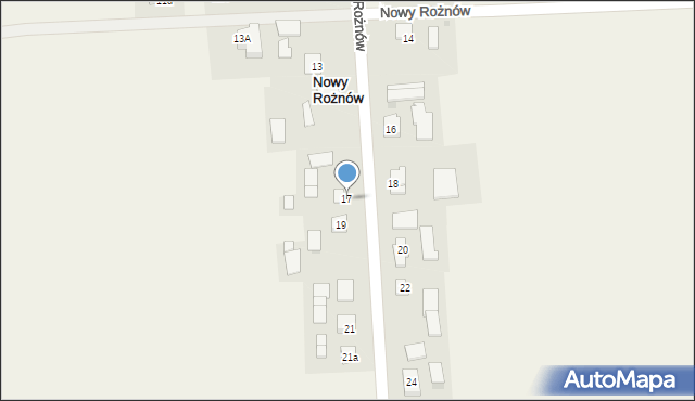 Nowy Rożnów, Nowy Rożnów, 17, mapa Nowy Rożnów