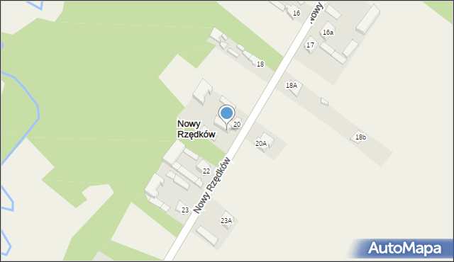 Nowy Rzędków, Nowy Rzędków, 21, mapa Nowy Rzędków