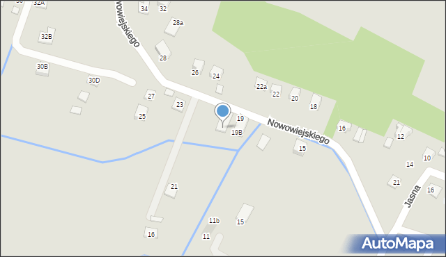 Nowy Sącz, Nowowiejskiego Feliksa, 19c, mapa Nowego Sącza