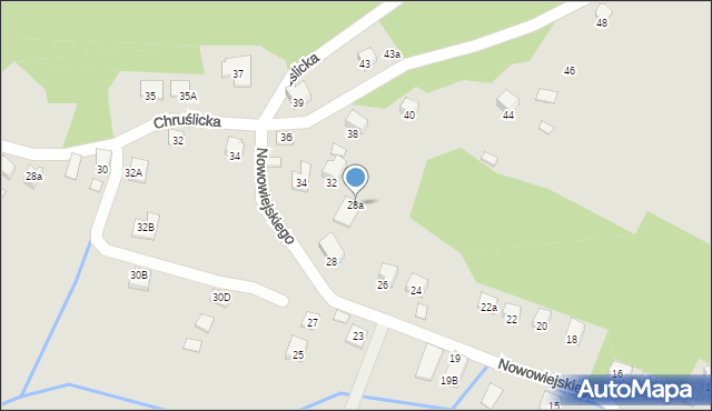 Nowy Sącz, Nowowiejskiego Feliksa, 28a, mapa Nowego Sącza