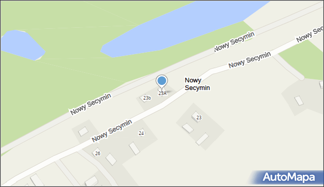 Nowy Secymin, Nowy Secymin, 23A, mapa Nowy Secymin