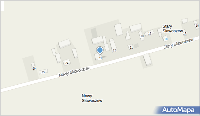 Nowy Sławoszew, Nowy Sławoszew, 23, mapa Nowy Sławoszew