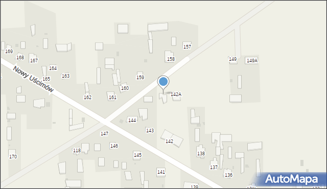 Nowy Uścimów, Nowy Uścimów, 142B, mapa Nowy Uścimów