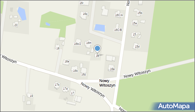 Nowy Witoszyn, Nowy Witoszyn, 16, mapa Nowy Witoszyn