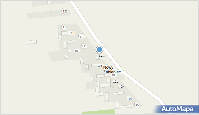 Nowy Żabieniec, Nowy Żabieniec, 107, mapa Nowy Żabieniec