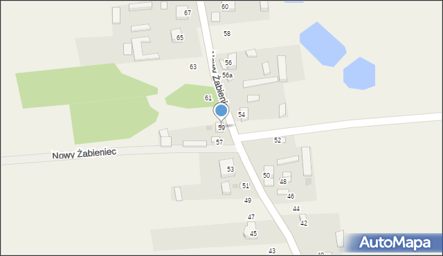 Nowy Żabieniec, Nowy Żabieniec, 59, mapa Nowy Żabieniec