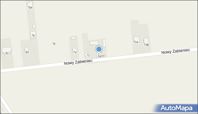 Nowy Żabieniec, Nowy Żabieniec, 70, mapa Nowy Żabieniec