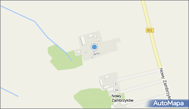 Nowy Zambrzyków, Nowy Zambrzyków, 1A, mapa Nowy Zambrzyków