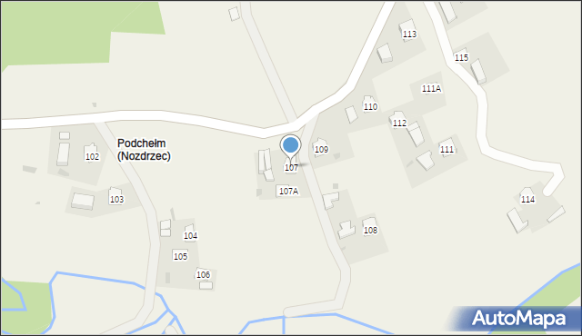 Nozdrzec, Nozdrzec, 107, mapa Nozdrzec