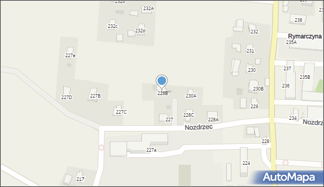 Nozdrzec, Nozdrzec, 228B, mapa Nozdrzec