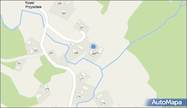 Nozdrzec, Nozdrzec, 285, mapa Nozdrzec