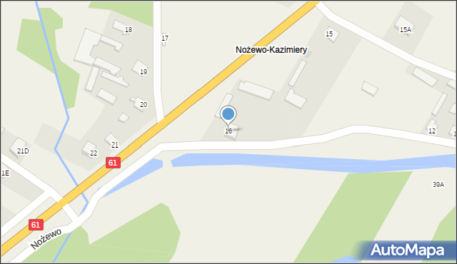 Nożewo, Nożewo, 16, mapa Nożewo