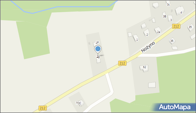 Nożyno, Nożyno, 1g, mapa Nożyno