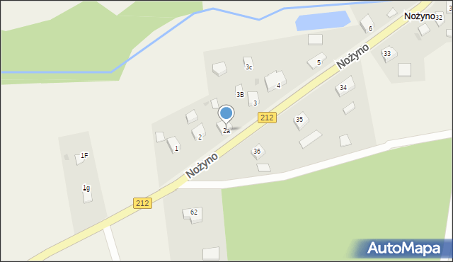 Nożyno, Nożyno, 2a, mapa Nożyno