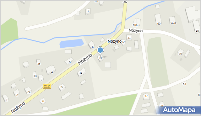 Nożyno, Nożyno, 33, mapa Nożyno