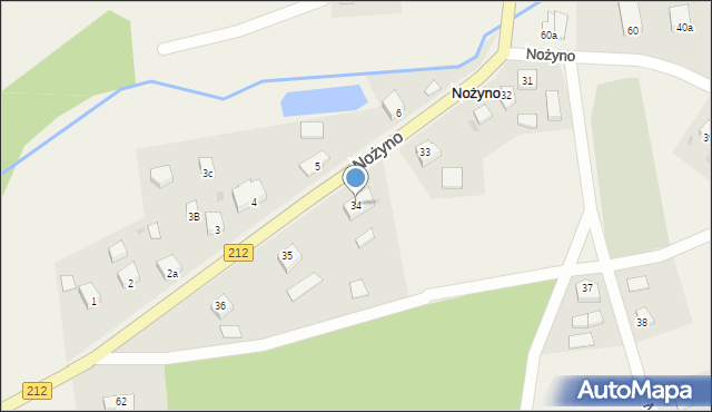 Nożyno, Nożyno, 34, mapa Nożyno