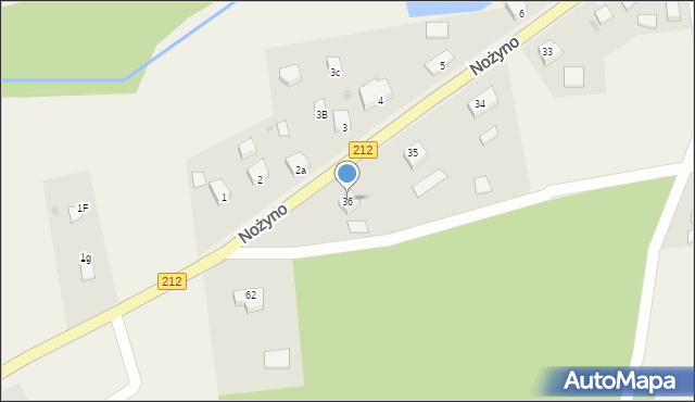 Nożyno, Nożyno, 36, mapa Nożyno