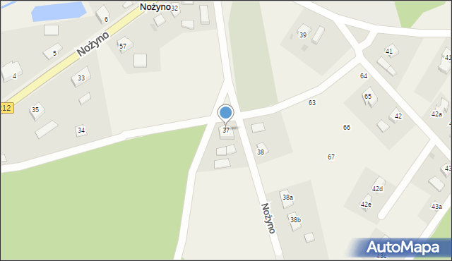 Nożyno, Nożyno, 37, mapa Nożyno