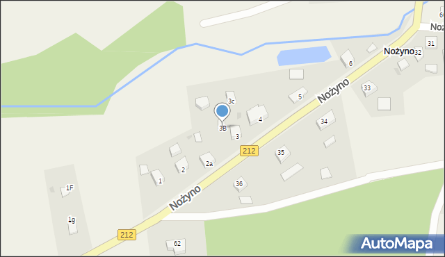 Nożyno, Nożyno, 3B, mapa Nożyno