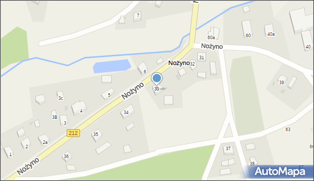 Nożyno, Nożyno, 57, mapa Nożyno