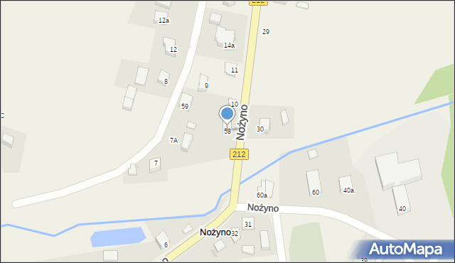 Nożyno, Nożyno, 58, mapa Nożyno