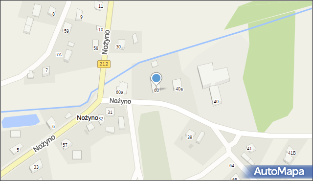 Nożyno, Nożyno, 60, mapa Nożyno