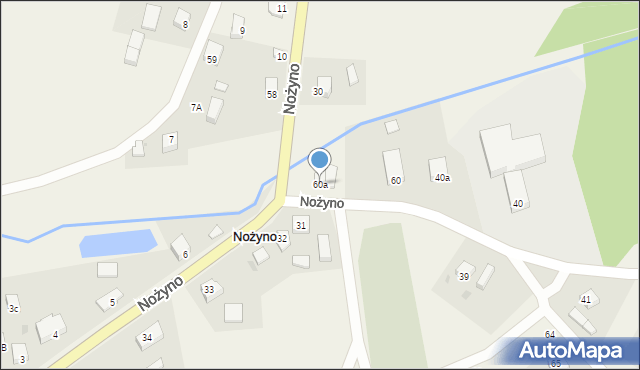 Nożyno, Nożyno, 60a, mapa Nożyno