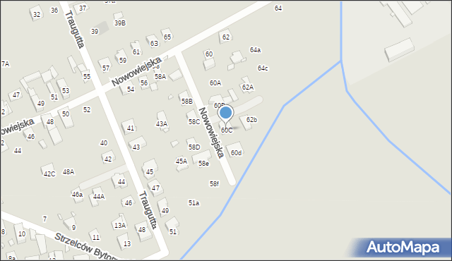 Nysa, Nowowiejska, 60C, mapa Nysy