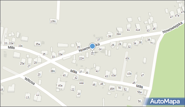 Olkusz, Nowowiejska, 22, mapa Olkusz