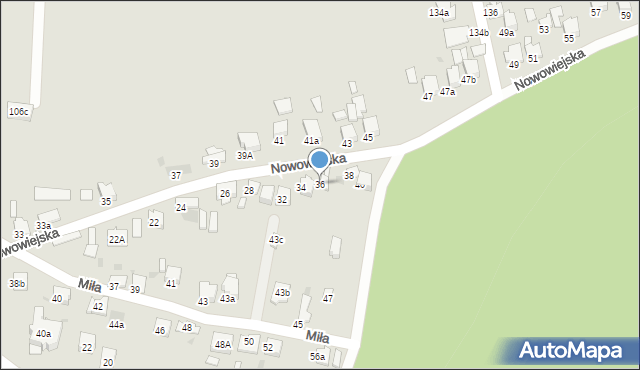 Olkusz, Nowowiejska, 36, mapa Olkusz