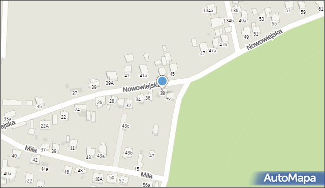 Olkusz, Nowowiejska, 38, mapa Olkusz