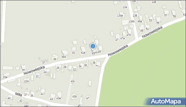 Olkusz, Nowowiejska, 43, mapa Olkusz