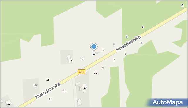 Olszewnica Nowa, Nowodworska, 12, mapa Olszewnica Nowa