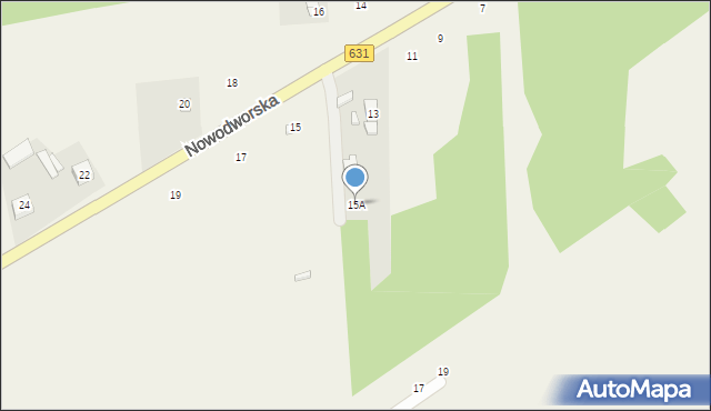 Olszewnica Nowa, Nowodworska, 15A, mapa Olszewnica Nowa