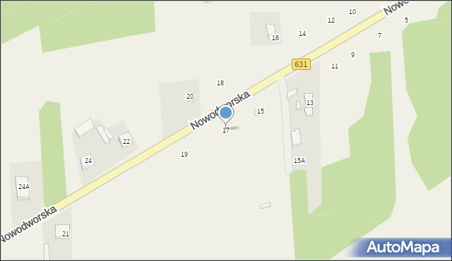 Olszewnica Nowa, Nowodworska, 17, mapa Olszewnica Nowa