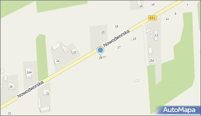 Olszewnica Nowa, Nowodworska, 19, mapa Olszewnica Nowa