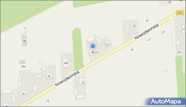 Olszewnica Nowa, Nowodworska, 24B, mapa Olszewnica Nowa