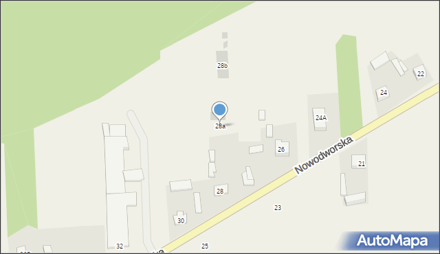 Olszewnica Nowa, Nowodworska, 28a, mapa Olszewnica Nowa