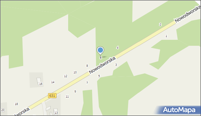 Olszewnica Nowa, Nowodworska, 6, mapa Olszewnica Nowa