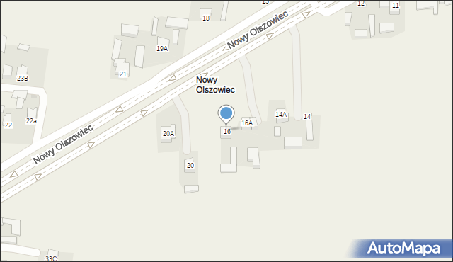 Olszowiec, Nowy Olszowiec, 16, mapa Olszowiec