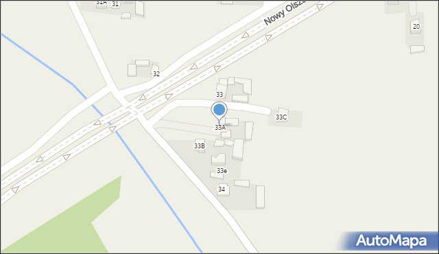 Olszowiec, Nowy Olszowiec, 33A, mapa Olszowiec