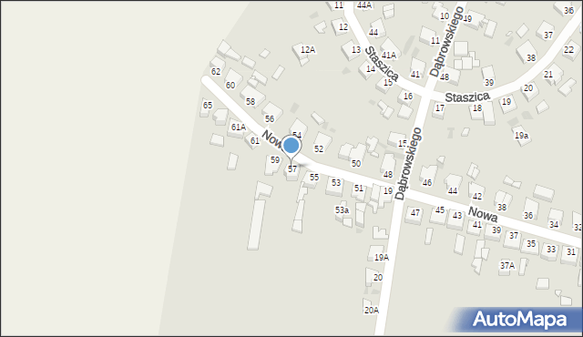 Opalenica, Nowa, 57, mapa Opalenica