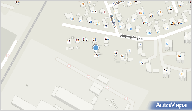 Opole, Nowowiejska, 13a, mapa Opola