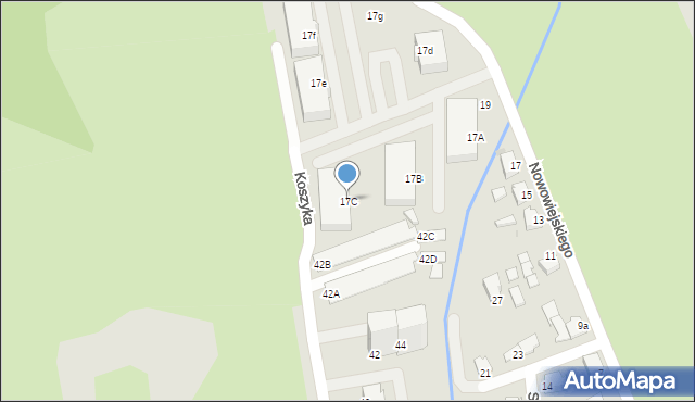Opole, Nowowiejskiego Feliksa, 17C, mapa Opola