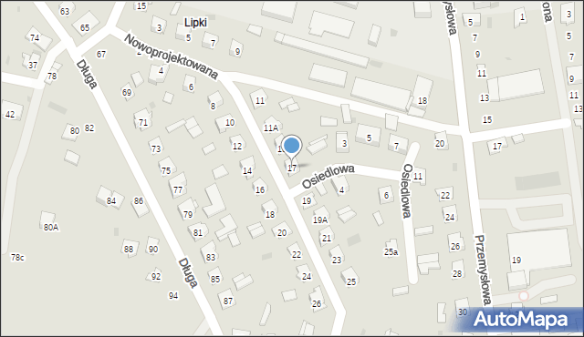 Opole Lubelskie, Nowoprojektowana, 17, mapa Opole Lubelskie