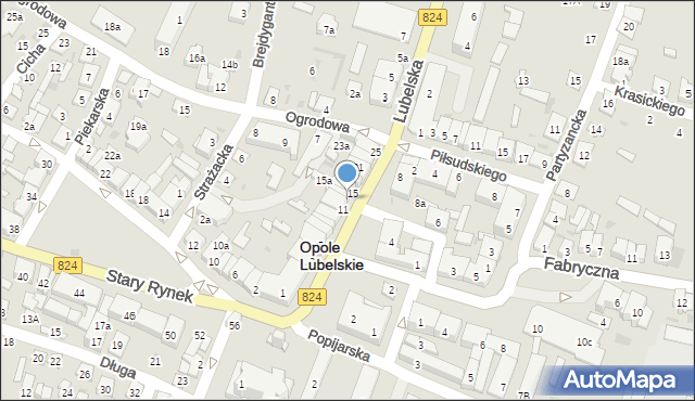 Opole Lubelskie, Nowy Rynek, 13, mapa Opole Lubelskie
