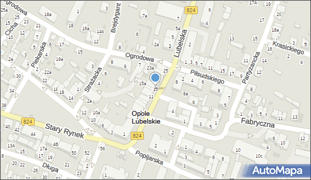 Opole Lubelskie, Nowy Rynek, 15, mapa Opole Lubelskie