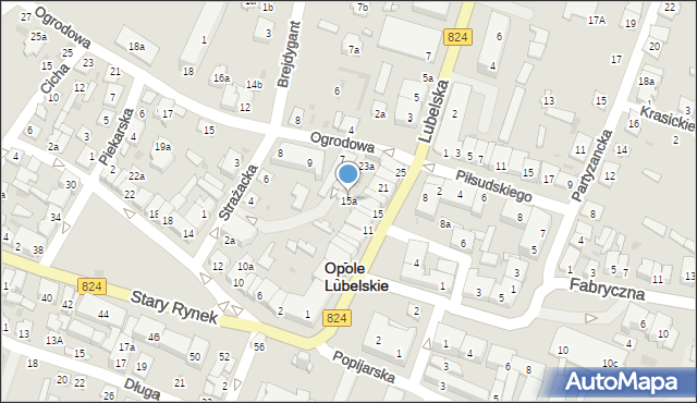 Opole Lubelskie, Nowy Rynek, 15a, mapa Opole Lubelskie