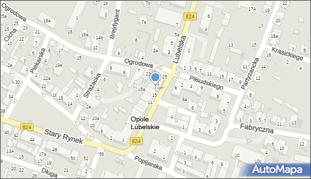 Opole Lubelskie, Nowy Rynek, 19, mapa Opole Lubelskie